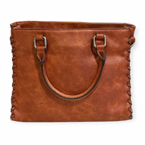 LADY CONCEAL Women’s Brown Concealed-Carry Leather Tote Bag - Picture 2 of 8